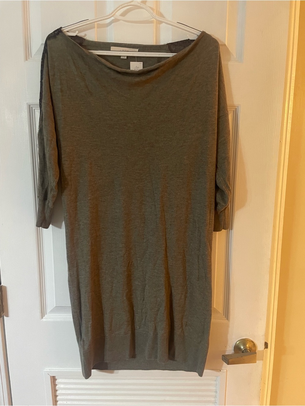 LOFT Olive Green Boatneck Dress